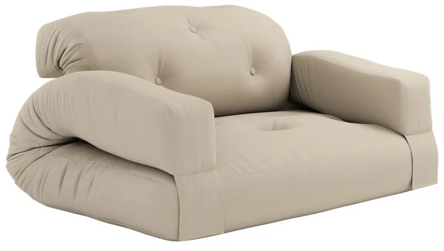 Béžová rozkladacia pohovka vhodná do exteriéru Karup Design Design OUT™ Hippo Beige