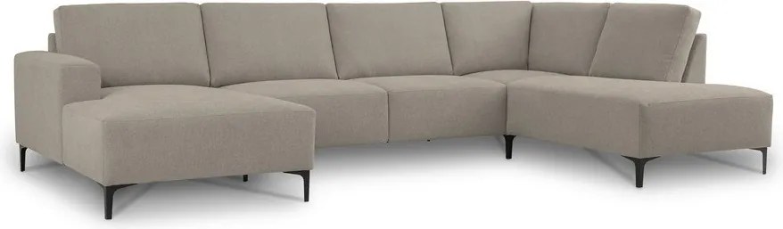 Svetlohnedá ženilková rohová pohovka (pravý roh/do tvaru "U") Fabian – Scandic