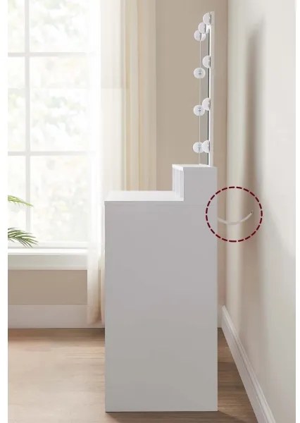 Toaletný stolík LADA biely