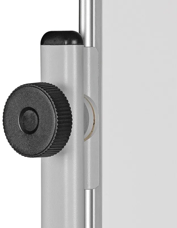 Mobilná otočná obojstranná biela popisovacia tabuľa, magnetická, 1200 x 900 mm