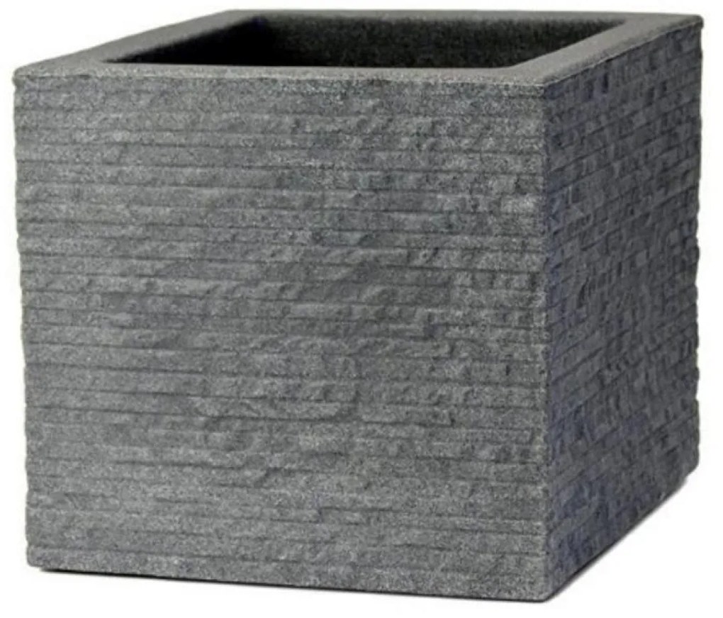 Kvetináč UH 400x400mm TEGULA sivý výška 340mm imit. kamena