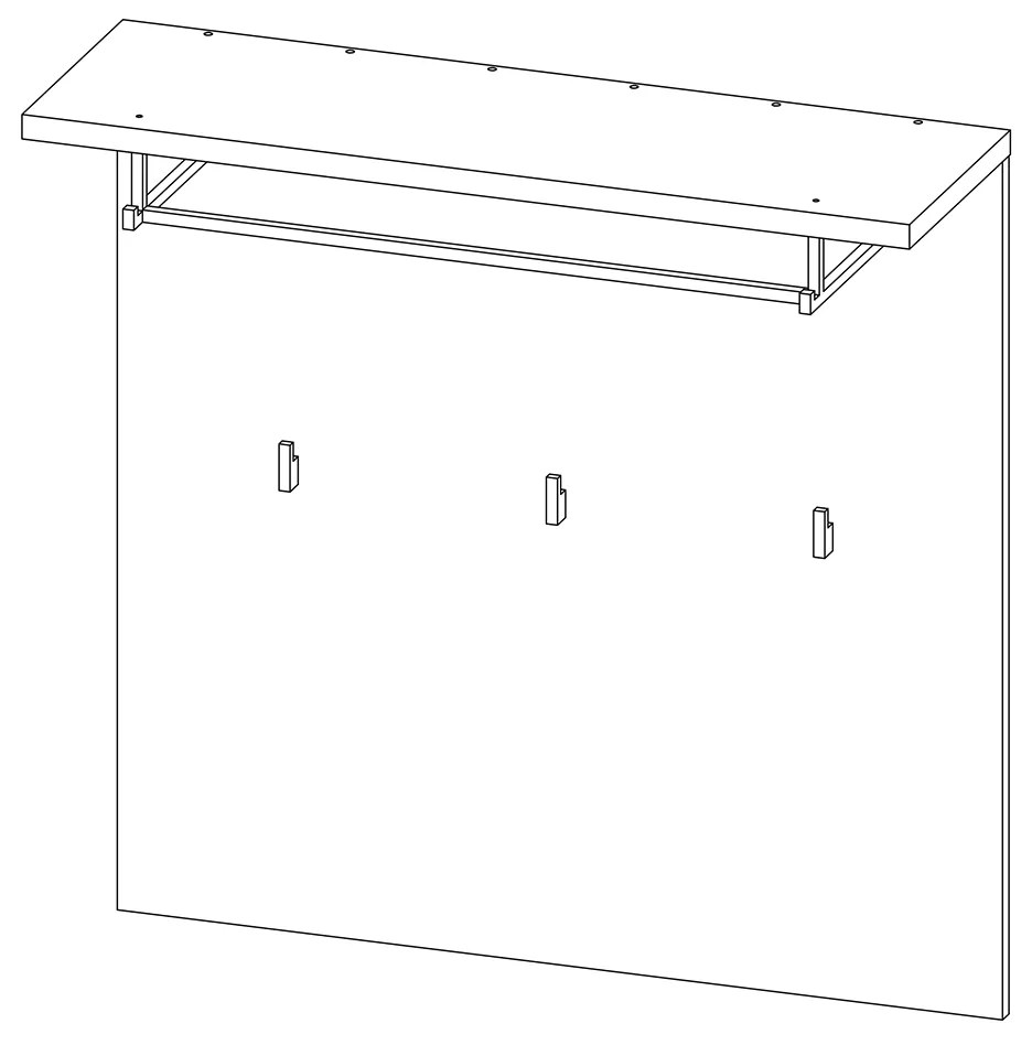 Vešiakový panel Bova HP - pieskový dub / woodcon