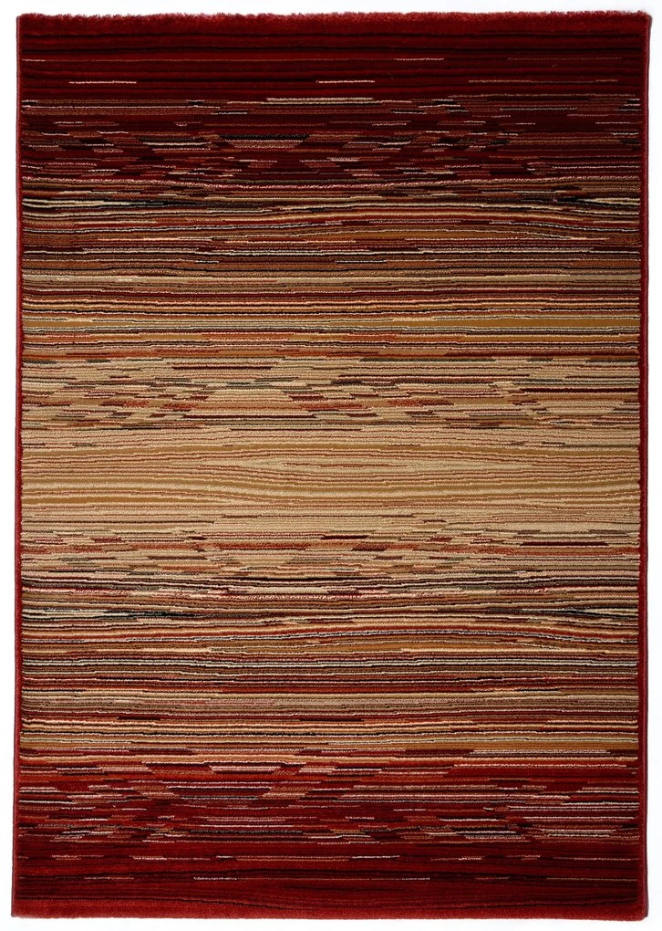 Spoltex, Kusový koberec Cambridge red / beige 5668, 80x150, červená, obývacia izba