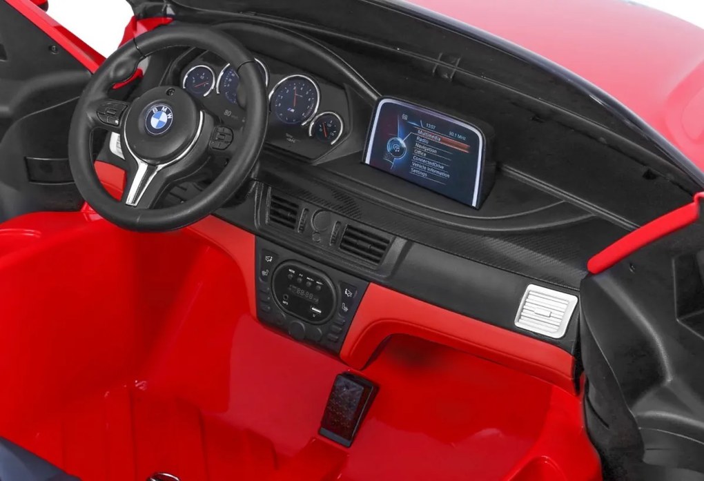 Ramiz BMW X6M XXL pre 2 deti Červené SUV + Pilot + Eco koža