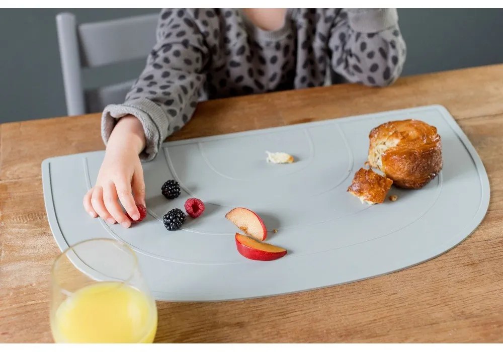 Modré silikónové prestieranie Kindsgut Rainbow, 47 x 26 cm