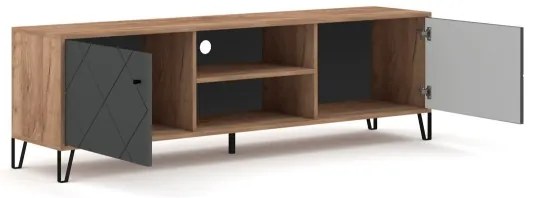 Televízny stolík SULA dub craft/čierna