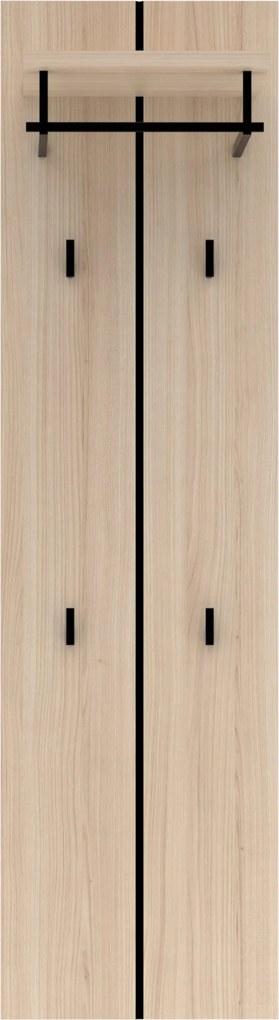 XXXLutz VEŠIAKOVÝ PANEL, farba duba, grafitová, 41/151/30 cm Voleo - Vešiakové steny - 002737049003