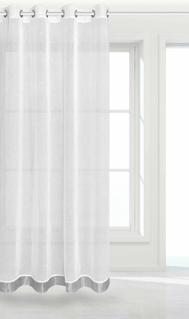 Záclona na krúžky STONE biela 140x250 cm
