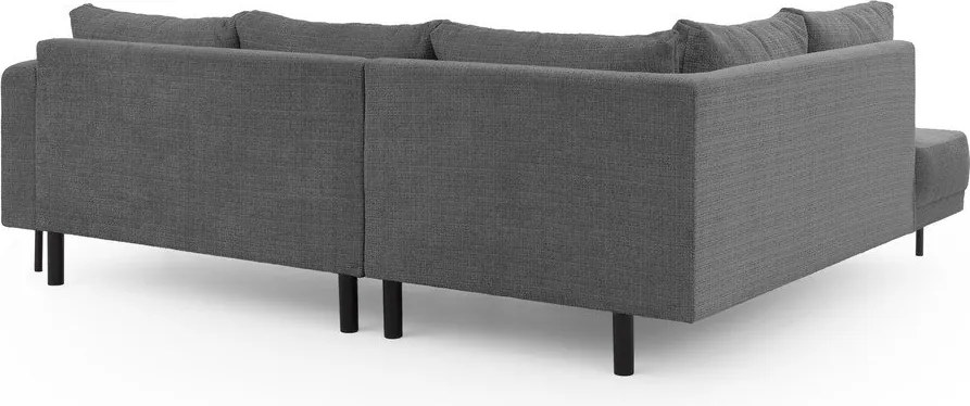 Tmavosivá ženilková rohová pohovka (ľavý roh/do L) Mauris – Ropez