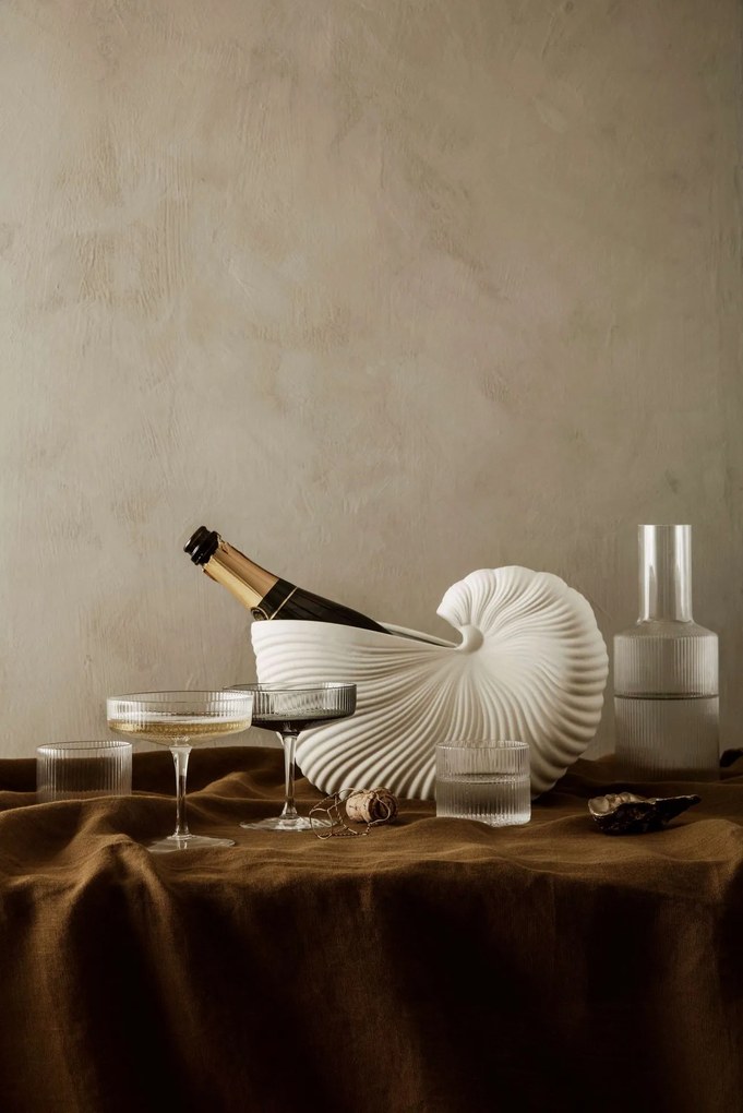 ferm LIVING Pohár na vodu RIPPLE číra 4 x 200 ml