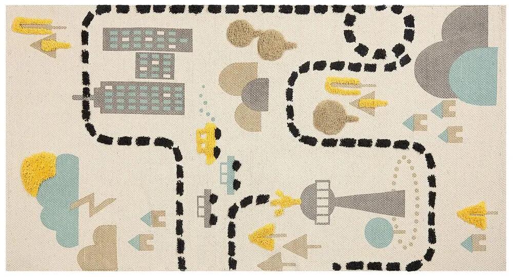 Detský bavlnený koberec 80 x 150 cm viacfarebný SAZAK Beliani