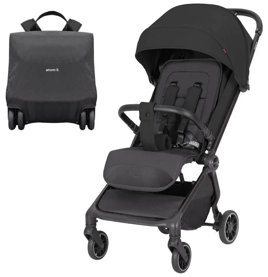 Detský kočík CARRELLO Atom S CRL-5526 Storm Black