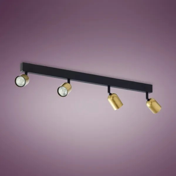 Bodové svietidlo TOP 4xGU10/10W/230V zlatá/čierna