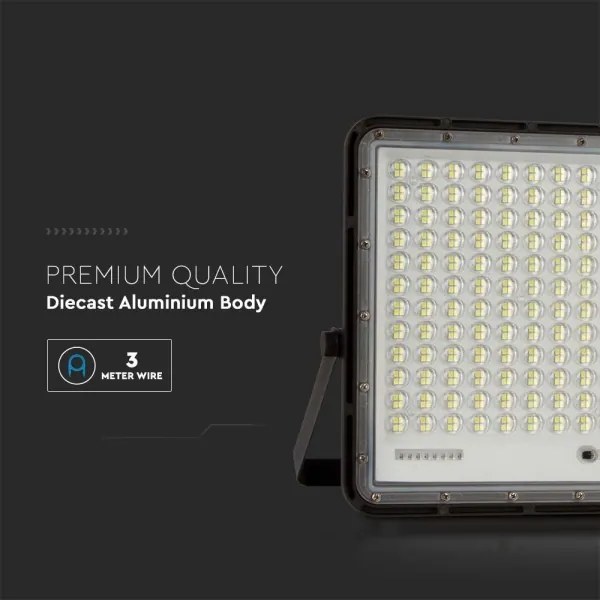 LED Vonkajší solárny reflektor LED/30W/3,2V 6400K čierna + DO