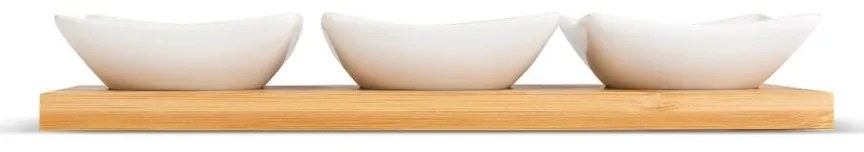 Lamart LT9217 4-dielna servírovacia súprava misiek Bamboo, 26 x 8 cm