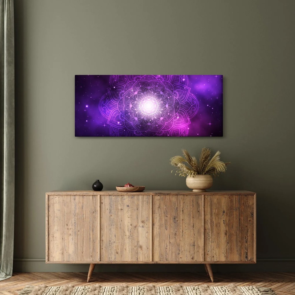 Obraz fialové abstrakcie (120x50 cm)