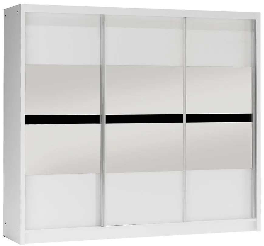 Skriňa Batumi 250 biely/zrkadlo