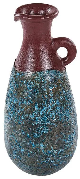 Terakota Dekoratívna váza 40 Modrá Hnedá VELIA Beliani