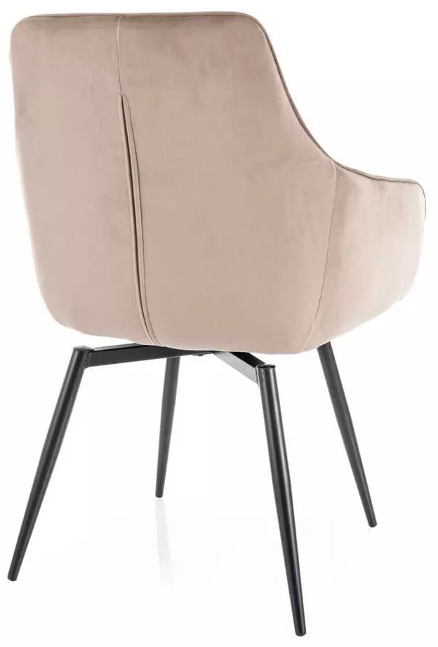 Jedálenská stolička Alcano Velvet, béžová