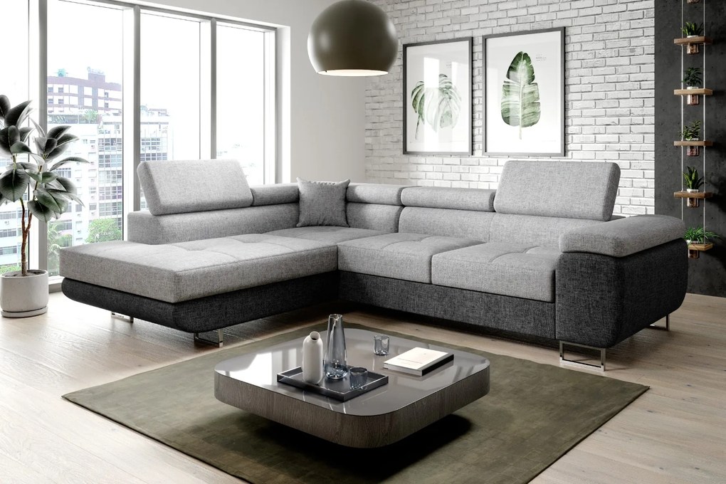 Rohová sedačka NOEL – rozkladacia, úložný priestor | Sawana 84 + Sawana 14