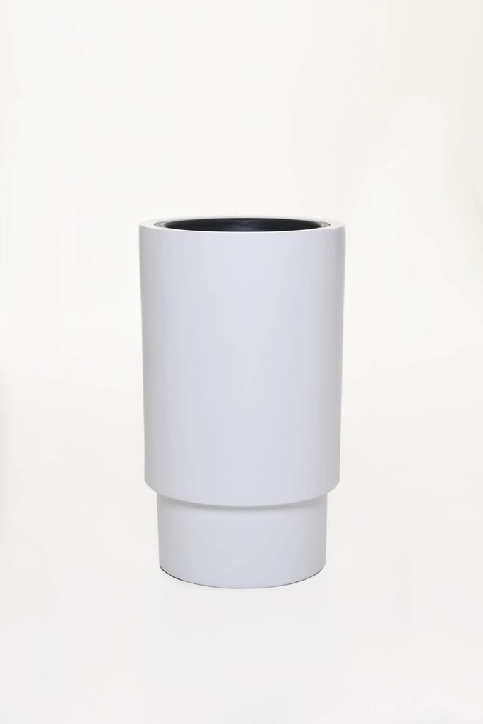 Kvetináč ESCADA, sklolaminát, výška 60 cm, biely