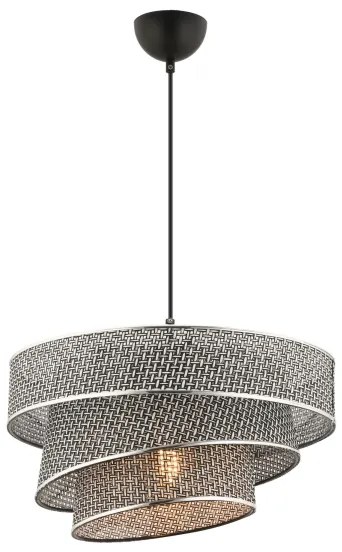 Závesný luster na lanku COUPER 1xE27/60W/230V sivá/lesklý chróm