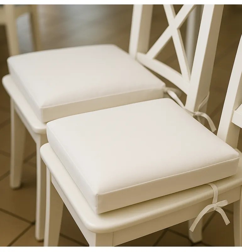 Sedák na stoličku biely 40x40 cm EMI