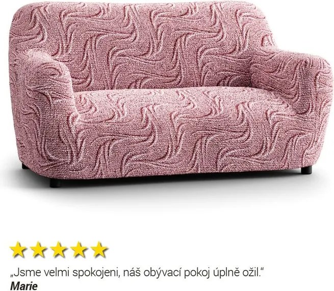 Bielastické poťahy BRILLANTE bordó trojkreslo (š. 170 - 220 cm)
