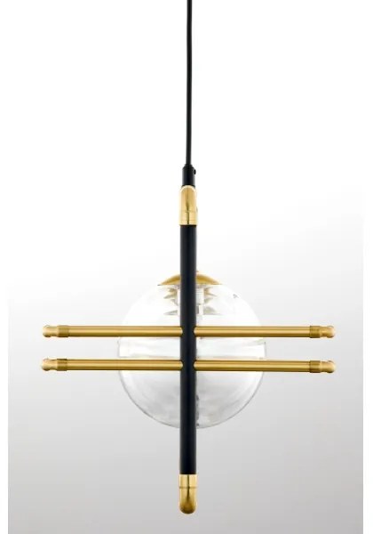 Jupiter 2030 - Luster na lanku FIORI 3xG9/10W/230V čierna/zlatá/číra