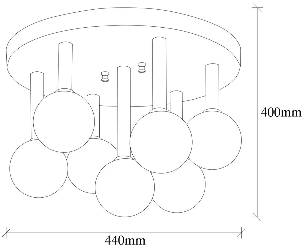 Stropné svietidlo Even čierne