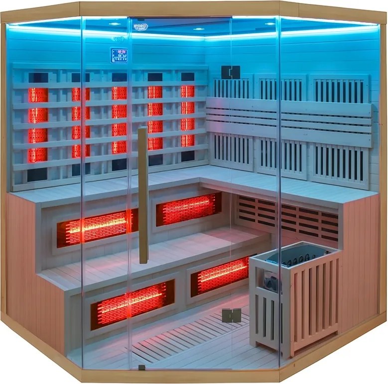 BPS-koupelny Kombinovaná sauna 2v1 HYD-7525 - Infrasauna + fínska sauna 200x200, 5-6 osôb