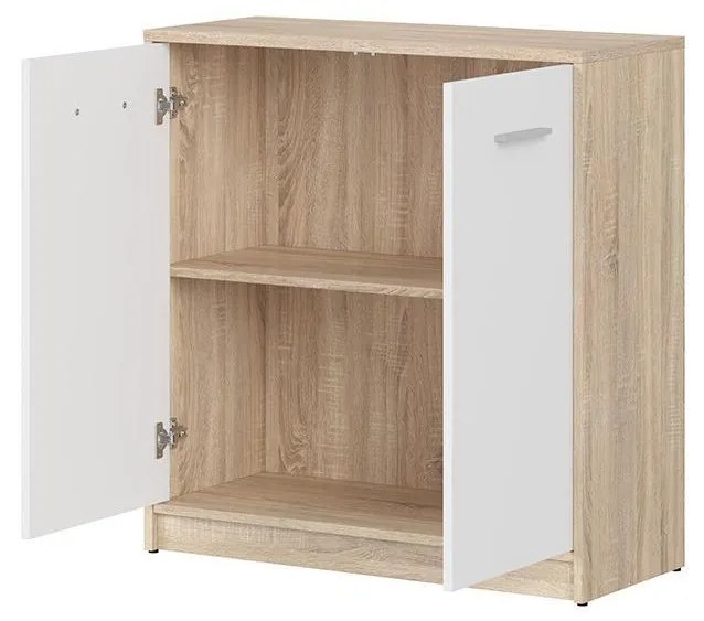 Skrinka BRW Nepo Plus 4 (dub sonoma + biela) . Akcia -30%. Vlastná spoľahlivá doprava až k Vám domov. 1098287