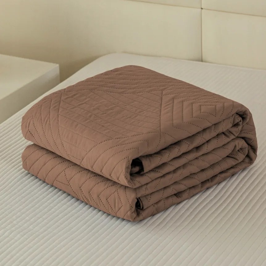 Prehoz na posteľ CALDERA, tmavo béžový Rozmer: 170 x 210 cm