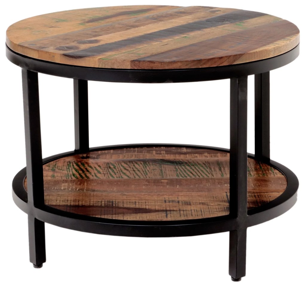 furniture-nabytek.cz - Okrúhly konferenčný stolík masív mango 60x45x60