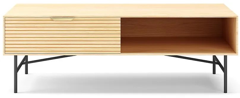 TV stolík Bassel 2519 120X60X40 prírodný/čierna