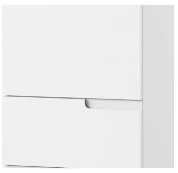 Regál SELENE 11 145 cm biely lesk/mat