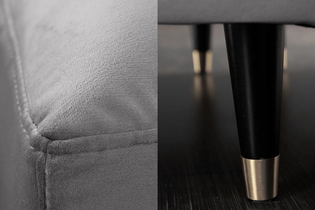 Rohová sedačka Cosy Velvet II sivý zamat