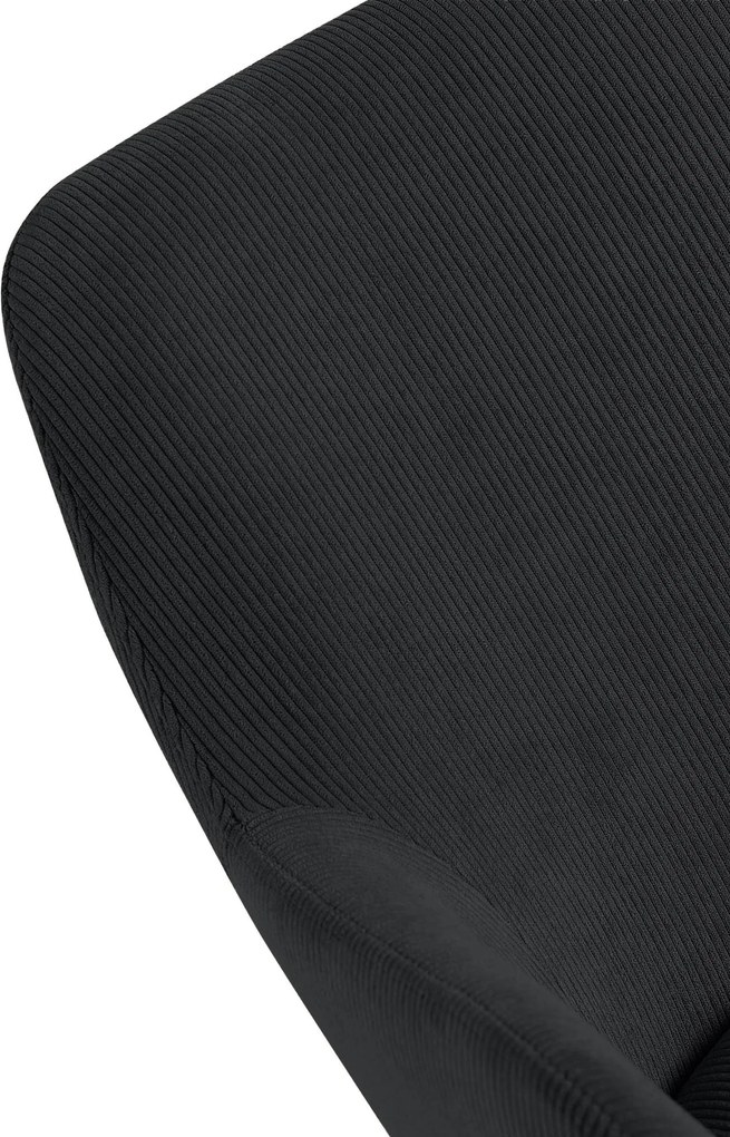 Jedálenská stolička Olema látka cord - čierna