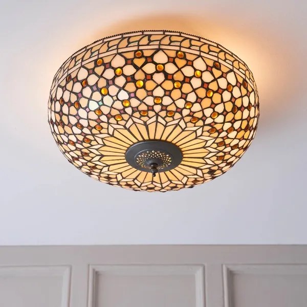 Endon 64276 - Stropné svietidlo Tiffany MILLE FEUX 2xE27/60W/230V priemer 45 cm