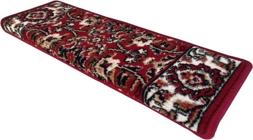 Sintelon Nášľapy na schody Practica červený obdĺžnik, samolepiaci - 24x66 obdélník (rozměr včetně ohybu)