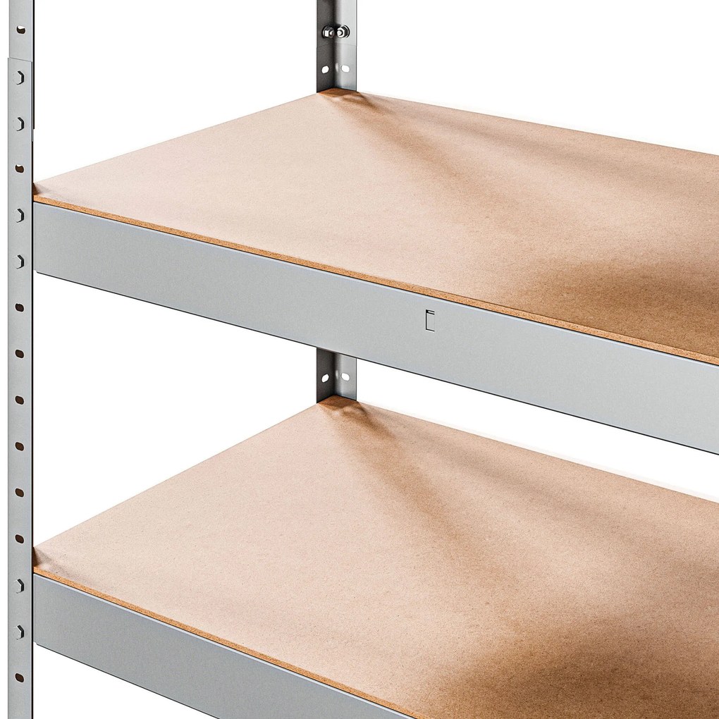 Marbo Kovový REGÁL SÉRIE SOLID 200x90x45 Pozinkovaný Rozmer regálu: 200x90x45, Počet Políc: 6, Celková nosnosť regálu: 1200 KG