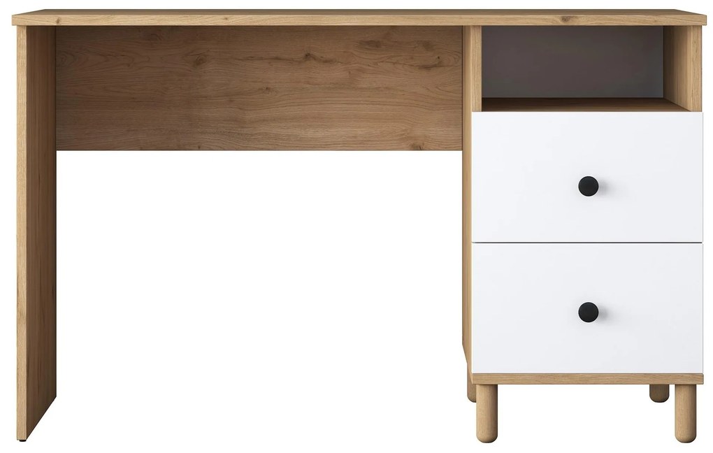 PC stolík Sikine 3 (orech + biela). Akcia -30%. Vlastná spoľahlivá doprava až k Vám domov. 1094988