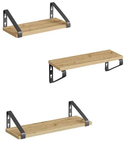 Sada troch nástenných políc LWS033B88