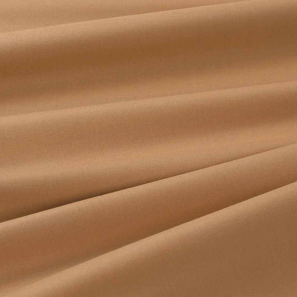 Goldea oválny obrus 100% bavlnené plátno - hnedý 140 x 200 cm