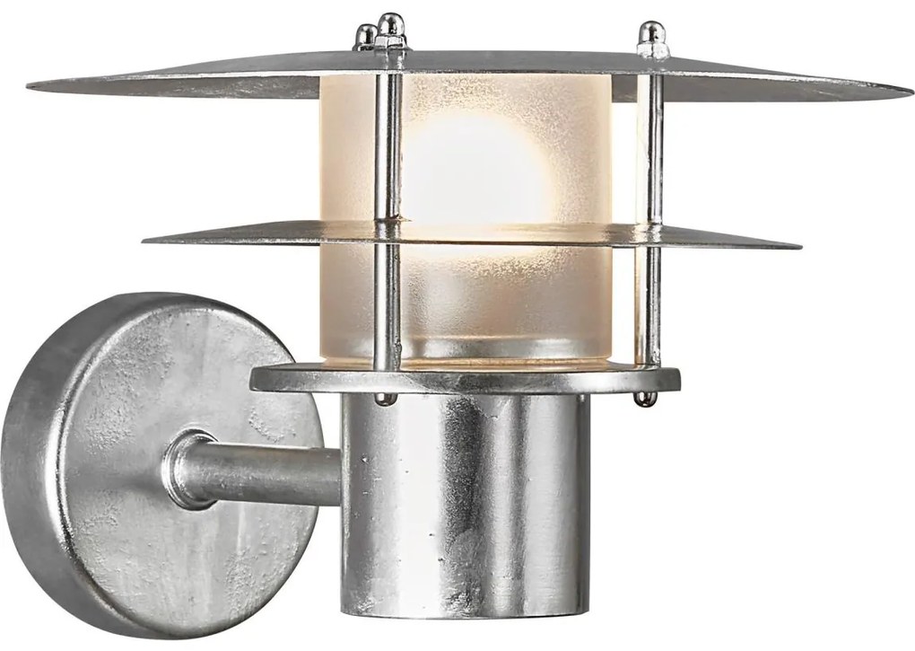 Nordlux - Vonkajšie nástenné svietidlo BASTIA 1xE14/12W/230V IP54 matný chróm