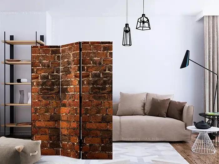 Paraván - Brick Shadow [Room Dividers] Veľkosť: 135x172, Verzia: Obojstranný