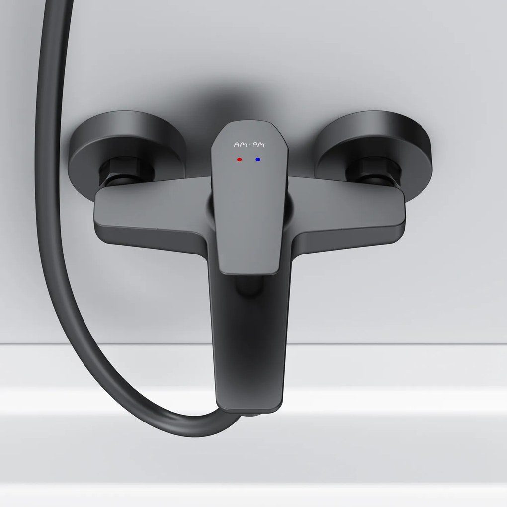 Vaňová a sprchová batéria AM.PM Gem FGA10022 jednopáková, čierna