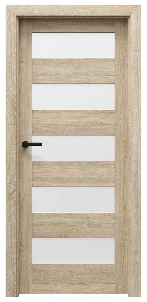 Porta doors Sonoma Interiérové dvere rámové, 80 P, 848 × 1985 mm, fólia, pravé, Sonoma, presklené