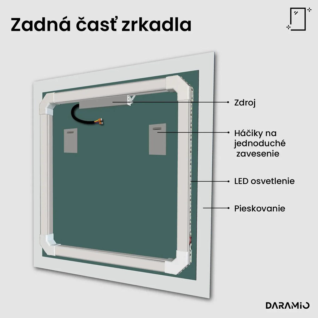 Atypické zrkadlo s LED osvetlením G9