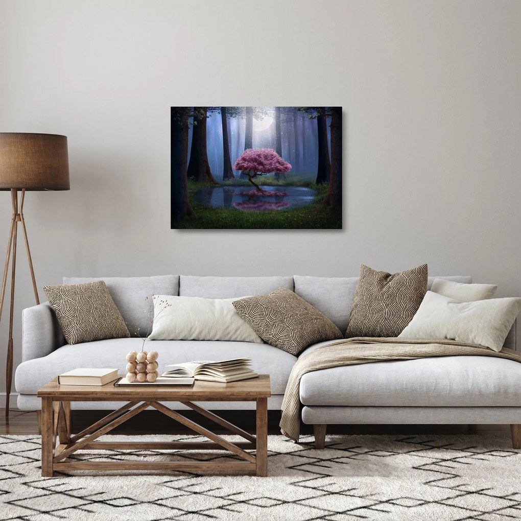 Sklenený obraz - Magická noc (70x50 cm)